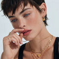 Nightfall 18K Gold-Plated Agate Earrings