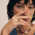 Cobalt Adjustable 18K Gold-Plated Ring