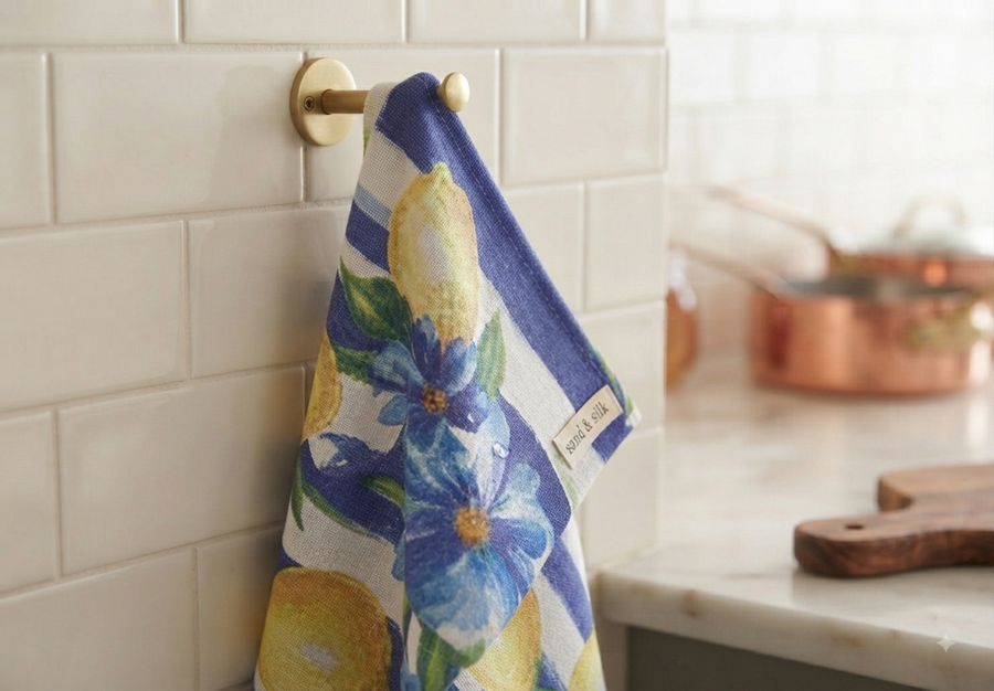 Amalfi Lemon Tea Towel