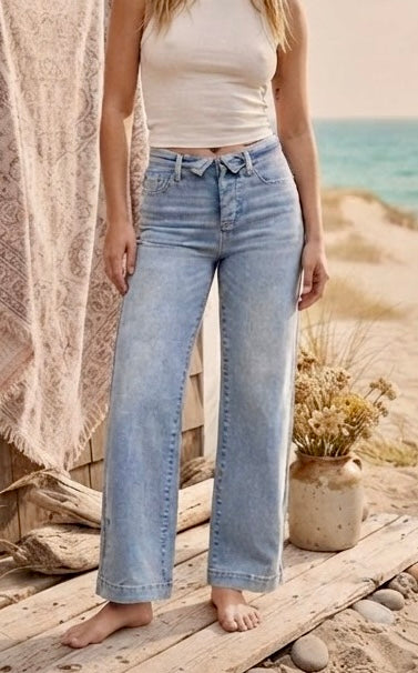 Judy Blue Folded Waist Mid Rise Jeans