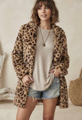 Safari Print Teddy Coat
