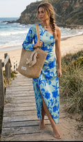 Periwinkle One-Shoulder Maxi