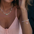 Serpentine Freshwater Pearl Sterling Necklace