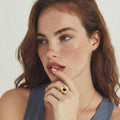 Harbor Lapis 18K Gold-Plated Ring