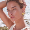Magnolia 14K Gold-Plated Bloom Earrings