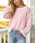 Peony Dropped Shoulder Knit