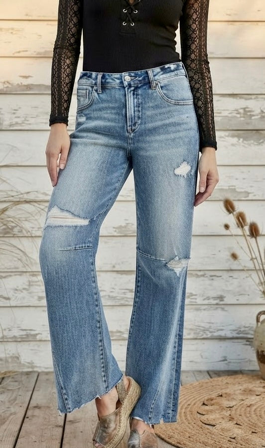RISEN Anchorage Wide Leg Jeans