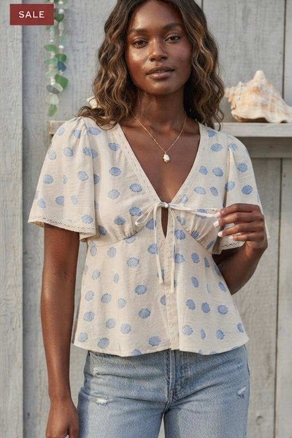 Blue Shell Flutter Top