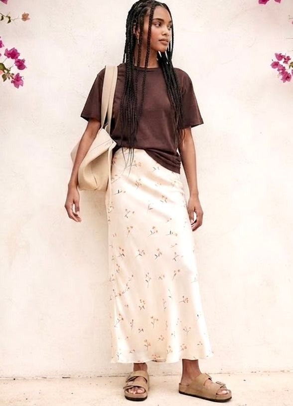 Wildflower Satin Skirt