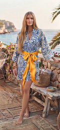 Marigold Blue Kimono